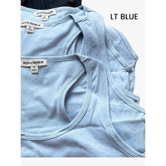 (NWT) Racerback Tank Bodysuit - Light Blue - Picture 2 of 3